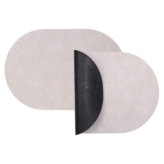 Набор из 4-х двухсторонних сервировочных салфеток Pool, 30х45 см, черный/светло-серый, Liberty Jones, изображение 3