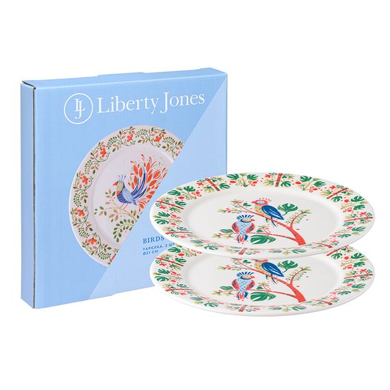 Набор тарелок Parrot из коллекции Birds of Paradise в подарочной упаковке, d 21 см, 2 шт., Liberty Jones