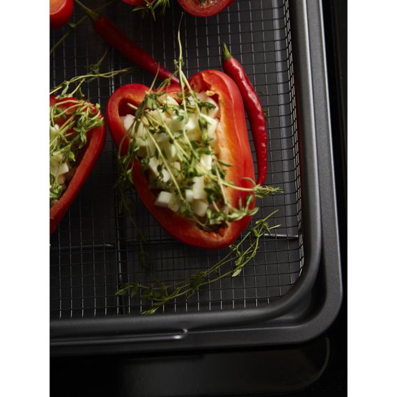 Противень для запекания с решеткой-гриль Roast Masters, 25х33 см, черный, Liberty Jones, изображение 6