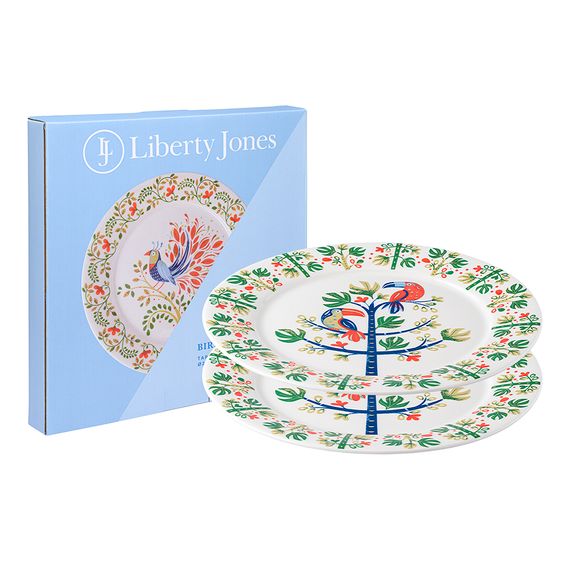 Набор тарелок Toucan из коллекции Birds of Paradise в подарочной упаковке, d 28 см, 2 шт., Liberty Jones