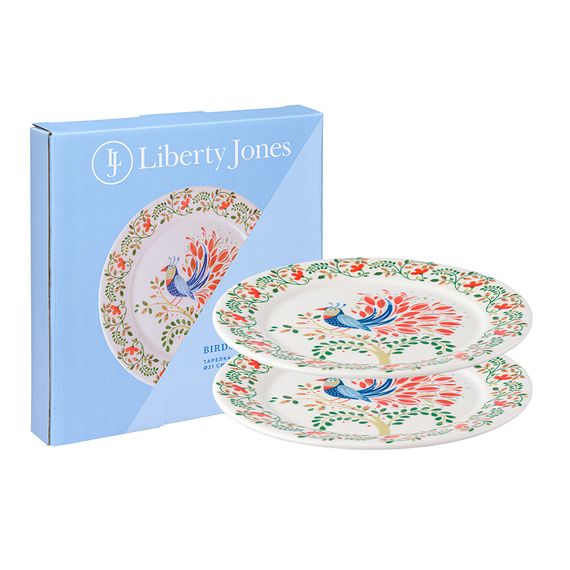 Набор тарелок Fantail Bird из коллекции Birds of Paradise в подарочной упаковке, d 21 см, 2 шт., Liberty Jones