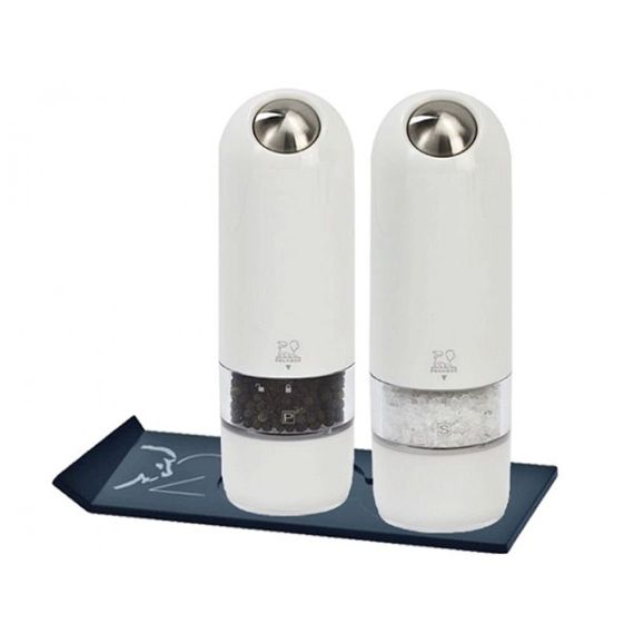 Набор электрических мельниц для соли и перца 17см, белый, ALASKA PEUGEOT, Франция, изображение 3