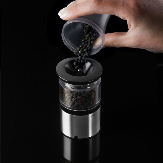Набор электрических мельниц для соли и перца на подставке, 20см,  6 степеней помола, ELIS SENSE PEUGEOT, Франция, изображение 15