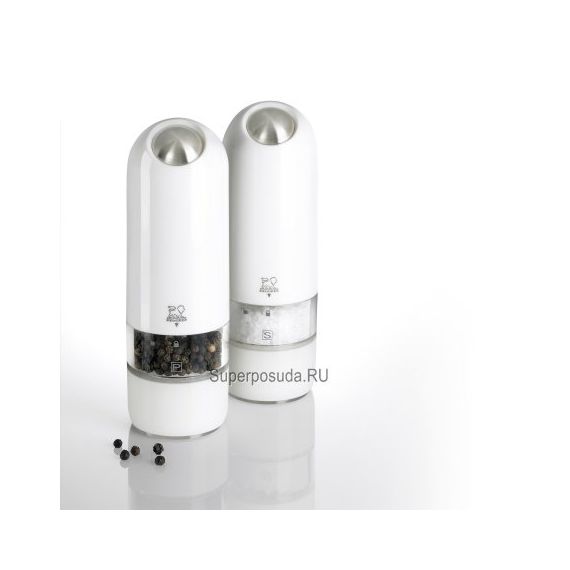 Набор электрических мельниц для соли и перца 17см, серый, ALASKA PEUGEOT, Франция, изображение 4