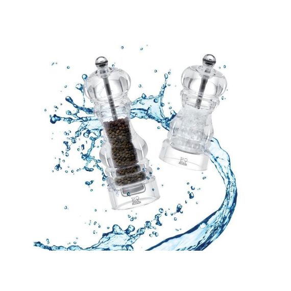 Набор мельниц для перца и соли 12см, акрил, три степени помола, NANCY PEUGEOT, Франция, изображение 3