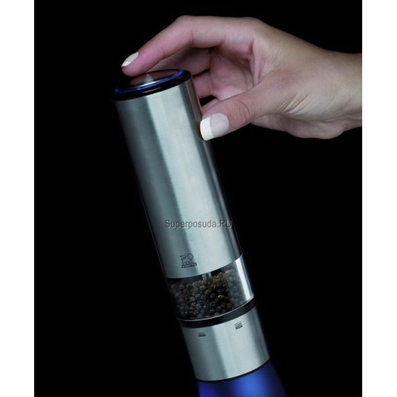 Набор электрических мельниц для соли и перца на подставке, 20см,  6 степеней помола, ELIS SENSE PEUGEOT, Франция, изображение 9