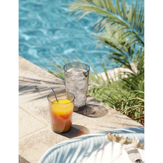 Набор стаканов Hollow, 450 мл, серо-коричневый, 4 шт., Liberty Jones, изображение 5