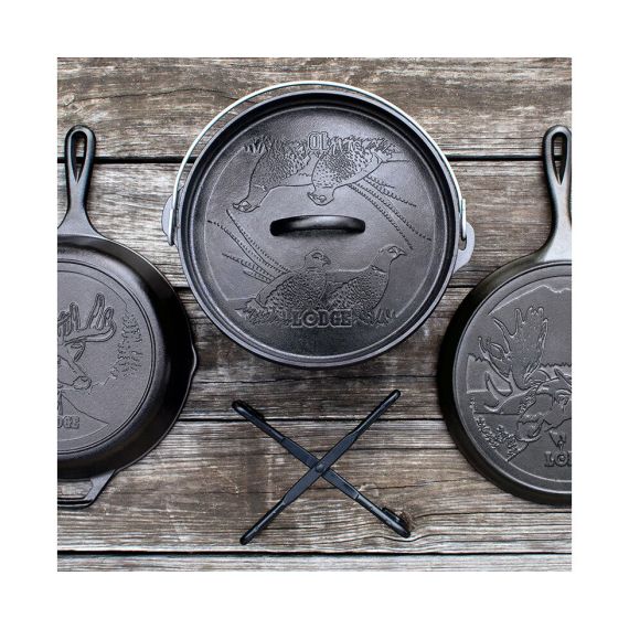 Набор чугунной посуды из 5 предметов, материал: чугун, L5WLSETA, серия Wild Life, LODGE, изображение 3