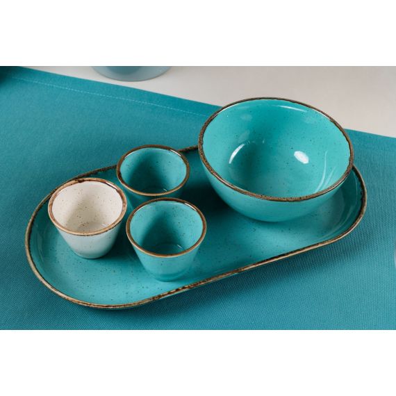 Тарелка для пиццы 20 см, Seasons Бирюзовый, Porland, изображение 14