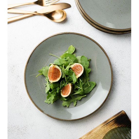 Тарелка 24 см безбортовая, Seasons Темно-серый, Porland, изображение 2