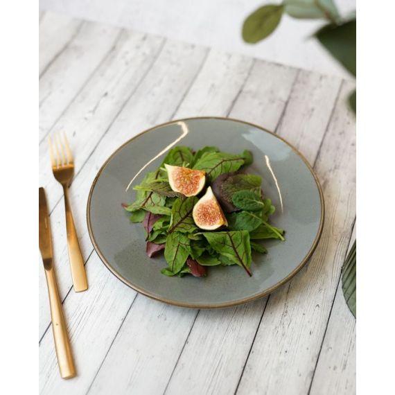 Тарелка 24 см безбортовая, Seasons Темно-серый, Porland, изображение 15