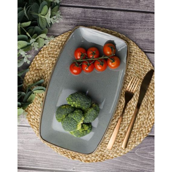 Тарелка прямоугольная 31*18 см, Seasons Темно-серый, Porland, изображение 9