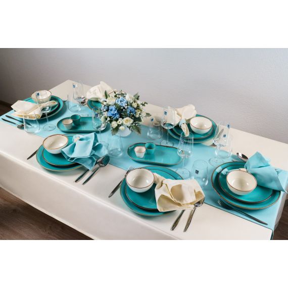 Тарелка 24 см безбортовая, Seasons Бирюзовый, Porland, изображение 48