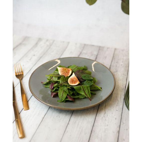 Тарелка 24 см безбортовая, Seasons Темно-серый, Porland, изображение 28