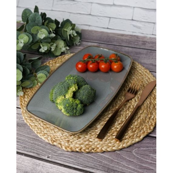 Тарелка прямоугольная 31*18 см, Seasons Темно-серый, Porland, изображение 18