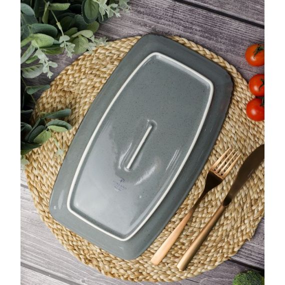 Тарелка прямоугольная 31*18 см, Seasons Темно-серый, Porland, изображение 20