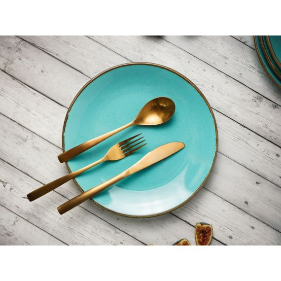 Тарелка 24 см безбортовая, Seasons Бирюзовый, Porland, изображение 29