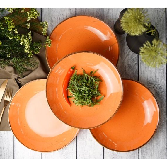 Тарелка глубокая 26 см безбортовая, Seasons Оранжевый, Porland, изображение 7