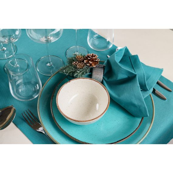 Тарелка прямоугольная 31*18 см, Seasons Бирюзовый, Porland, изображение 12