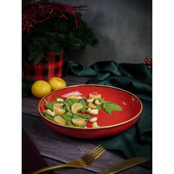 Салатник полуглубокий d 22 см h 4 см 835 мл, Seasons Красный, Porland, изображение 8
