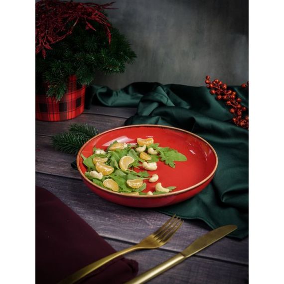 Салатник полуглубокий d 22 см h 4 см 835 мл, Seasons Красный, Porland, изображение 13