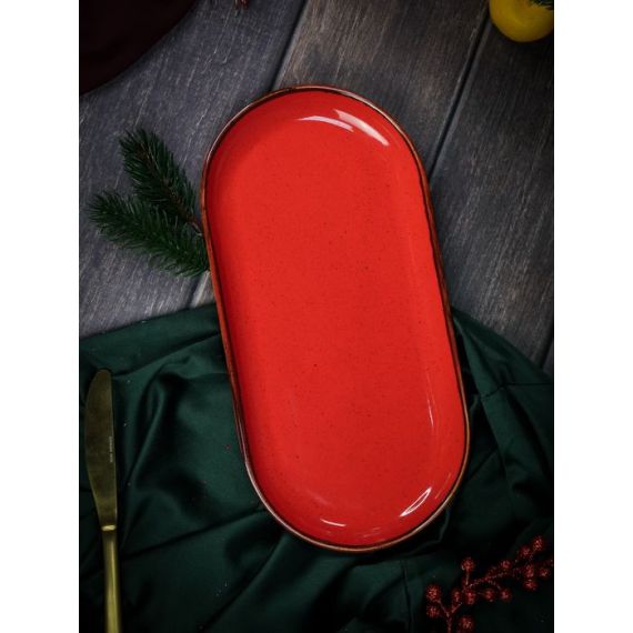 Блюдо овальное 30х15 см, Seasons Красный, Porland, изображение 6