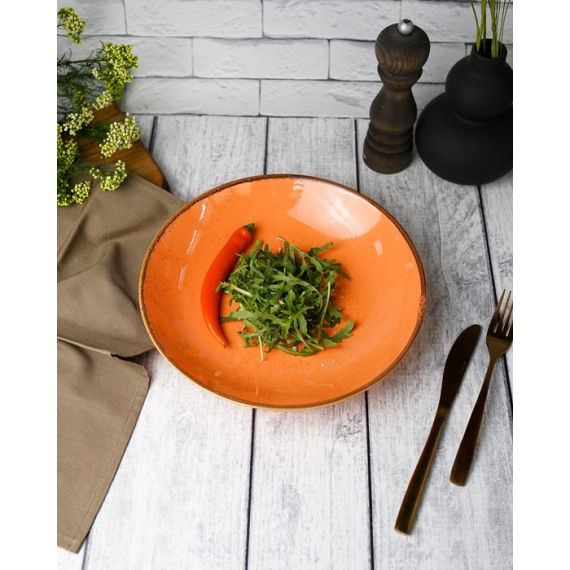 Тарелка глубокая 26 см безбортовая, Seasons Оранжевый, Porland, изображение 3