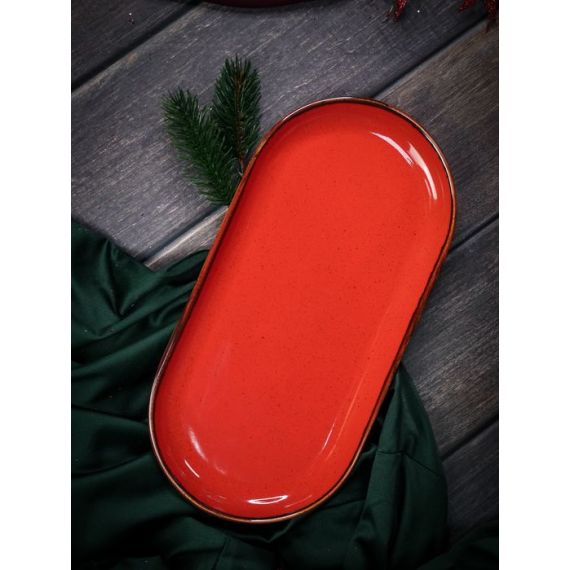 Блюдо овальное 30х15 см, Seasons Красный, Porland, изображение 7