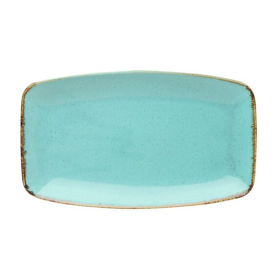 Тарелка прямоугольная 31*18 см, Seasons Бирюзовый, Porland
