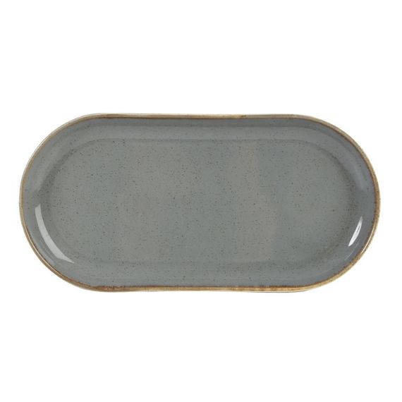 Блюдо овальное 30х15 см, Seasons Темно-серый, Porland