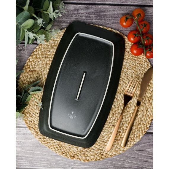 Тарелка прямоугольная 31*18 см, Seasons Черный, Porland, изображение 9