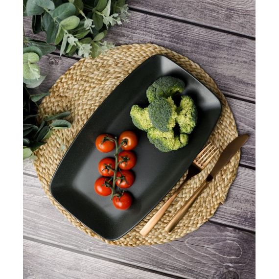 Тарелка прямоугольная 31*18 см, Seasons Черный, Porland, изображение 2