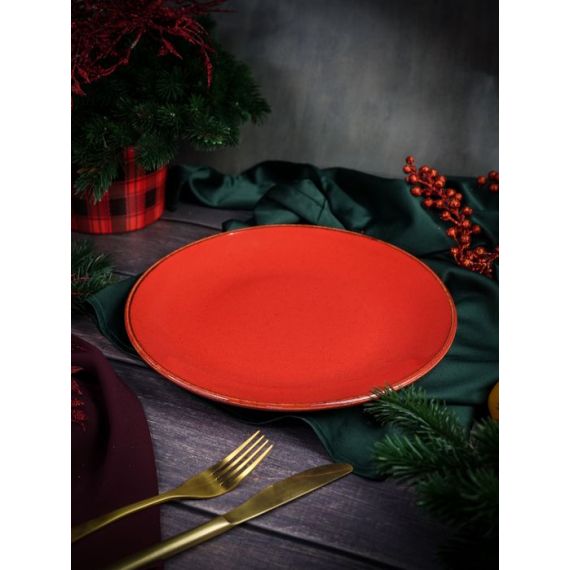 Тарелка 28 см безбортовая, Seasons Красный, Porland, изображение 14