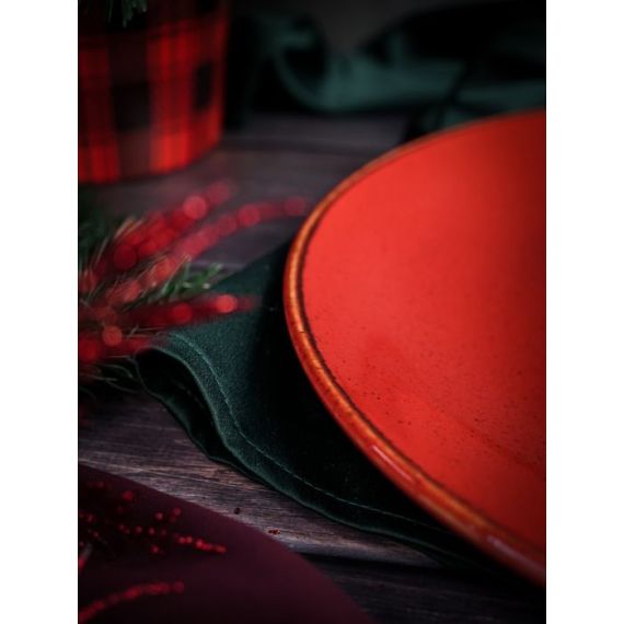 Тарелка 28 см безбортовая, Seasons Красный, Porland, изображение 15