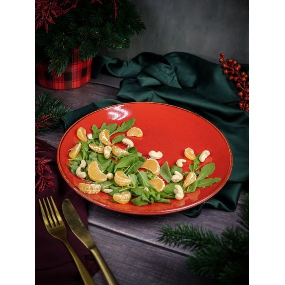 Тарелка 28 см безбортовая, Seasons Красный, Porland, изображение 4