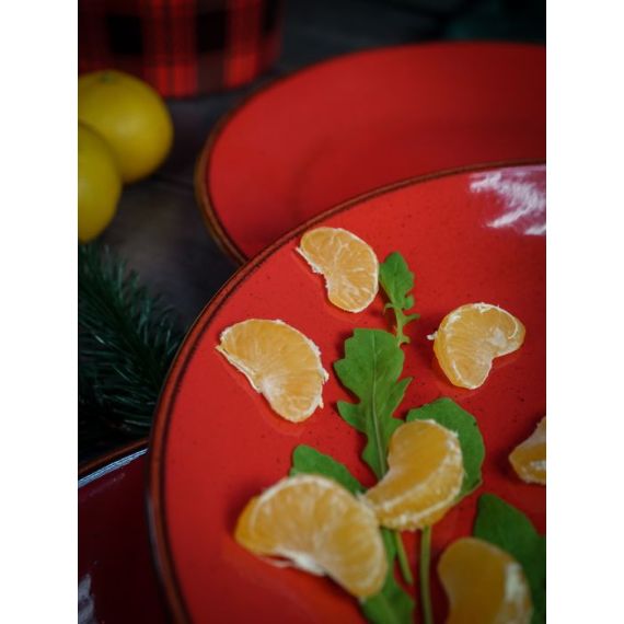 Тарелка 24 см безбортовая, Seasons Красный, Porland, изображение 14