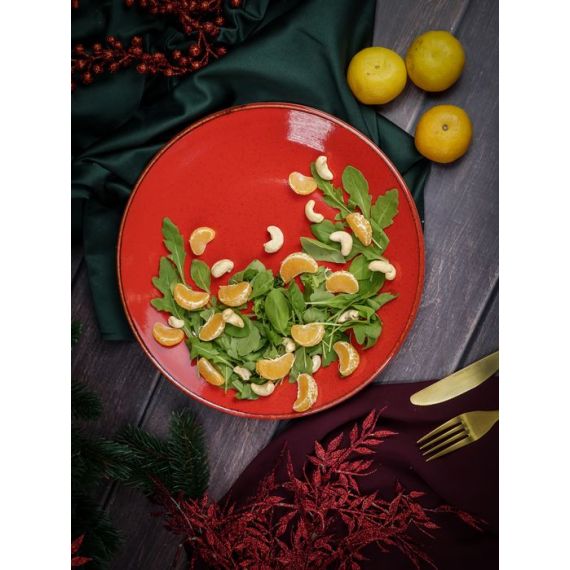 Тарелка 28 см безбортовая, Seasons Красный, Porland, изображение 6