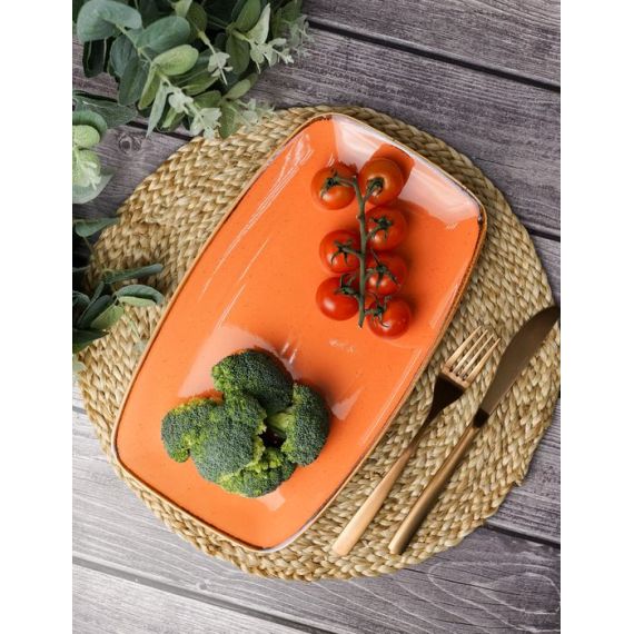 Тарелка прямоугольная 31*18 см, Seasons Оранжевый, Porland, изображение 7