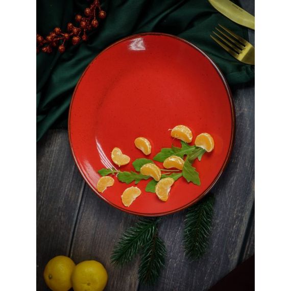 Тарелка 24 см безбортовая, Seasons Красный, Porland, изображение 16