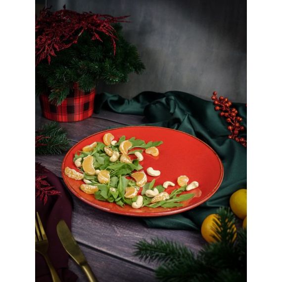 Тарелка 28 см безбортовая, Seasons Красный, Porland, изображение 9