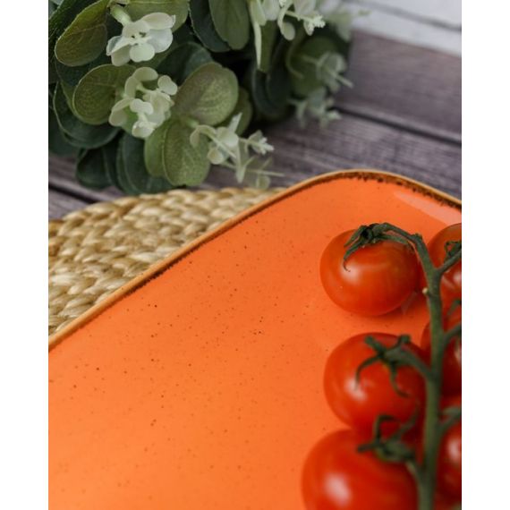 Тарелка прямоугольная 31*18 см, Seasons Оранжевый, Porland, изображение 8