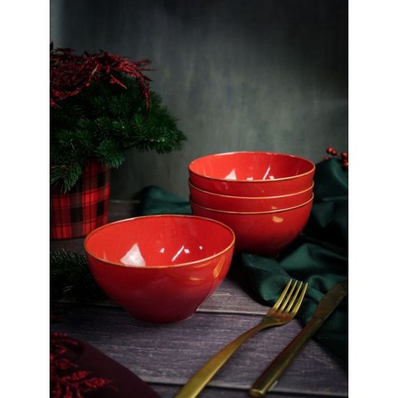 Салатник d 14 см h 7 см 550 мл, Seasons Красный, Porland, изображение 6