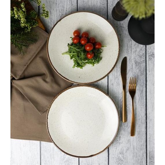 Тарелка обеденная 24 см безбортовая, Seasons Бежевый, Porland, изображение 9