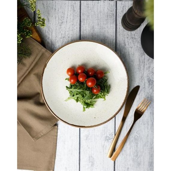 Тарелка обеденная 24 см безбортовая, Seasons Бежевый, Porland, изображение 5