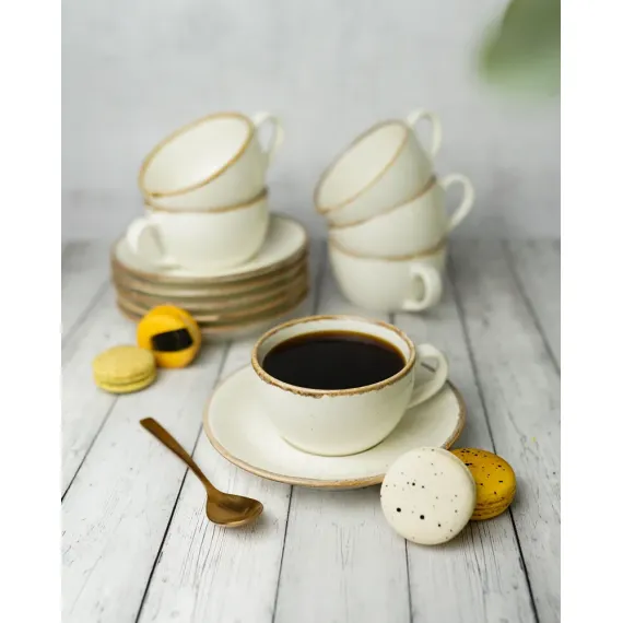 Набор чайных пар 340 мл, 6 шт., Seasons Бежевый, Porland, изображение 6