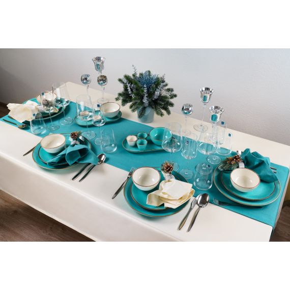 Салатник d 14 см h 7 см 550 мл, Seasons Бирюзовый, Porland, изображение 7