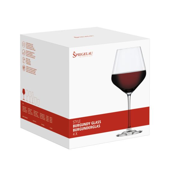 Набор бокалов для Бургундии, 640 мл, 4 шт., прозрачные, бессвинцовый хрусталь, серия Style, Spiegelau, изображение 4