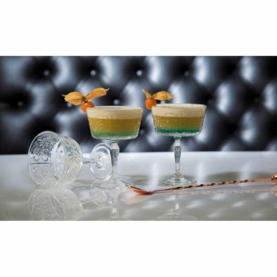 Набор из 6-ти бокалов-блюдец для шампанского RCR Luxion Tattoo 260 мл, хрустальное стекло, Италия, изображение 5