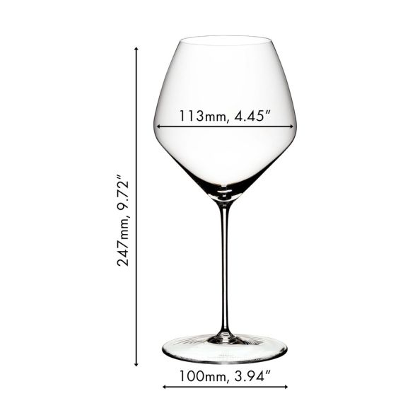 Набор из 2-х бокалов для красного вина Pinot Noir / Nebbiolo (Пино Нуар), объем: 770 мл, высота: 247 мм, хрусталь, серия Veloce, 6330/07, Riedel, изображение 3