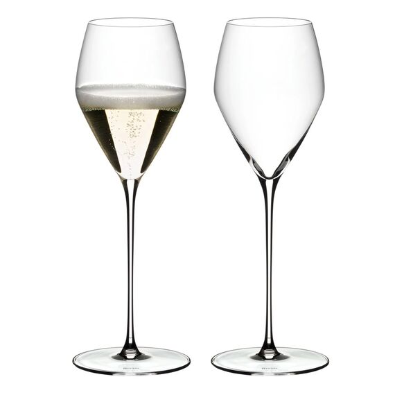 Набор из 2-х бокалов для шампанского Champagne Glass, объем: 327 мл, высота: 247 мм, хрусталь, серия Veloce, 6330/28, Riedel